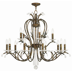 Serafina - 15 Light Chandelier in French Country Style - 38 Inches wide by 33.5 Inches high - 443977