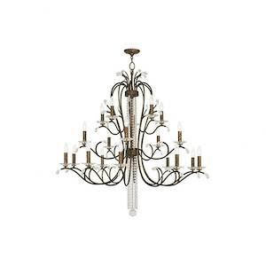 Serafina - 15 Light Chandelier in French Country Style - 38 Inches wide by 33.5 Inches high