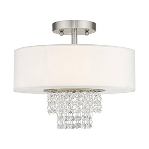 Carlisle - 2 Light Semi-Flush Mount in Contemporary Style - 13 Inches wide by 11.25 Inches high