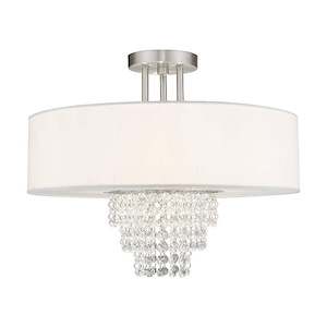 Carlisle - 4 Light Semi-Flush Mount in Contemporary Style - 18 Inches wide by 14.5 Inches high