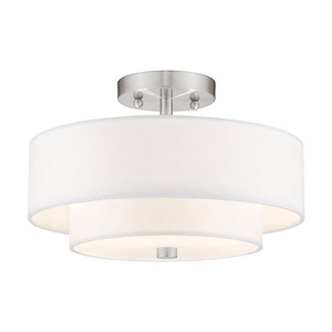 Claremont - 2 Light Semi-Flush Mount in New Traditional Style - 13 Inches wide by 8.5 Inches high - 476996