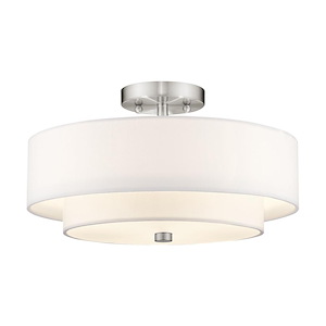 Claremont - 3 Light Semi-Flush Mount in New Traditional Style - 15 Inches wide by 8.5 Inches high - 476995