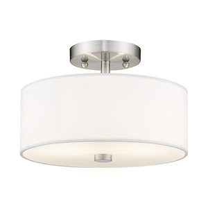 Meridian - 2 Light Semi-Flush Mount in Modern Style - 11 Inches wide by 7.5 Inches high - 476994