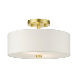 Meridian - 2 Light Semi-Flush Mount in Modern Style - 13 Inches wide by 7.75 Inches high - 1012149