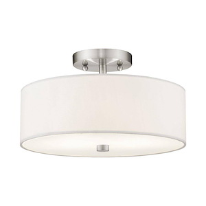Meridian - 2 Light Semi-Flush Mount in Modern Style - 13 Inches wide by 7.5 Inches high - 476993