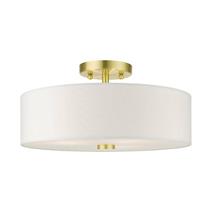 Meridian - 3 Light Semi-Flush Mount in Modern Style - 15 Inches wide by 7.5 Inches high - 1012168