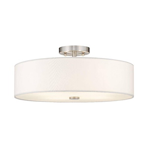 Meridian - 4 Light Semi-Flush Mount in Modern Style - 18 Inches wide by 8.13 Inches high