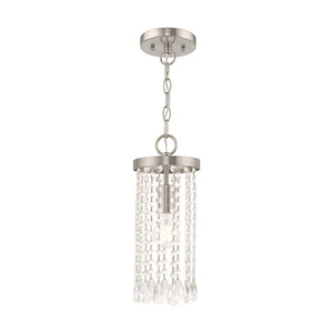Elizabeth - 1 Light Mini Pendant in Glam Style - 6 Inches wide by 14.75 Inches high - 735834