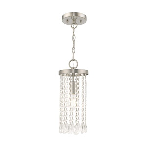 Elizabeth - 1 Light Mini Pendant in Glam Style - 6 Inches wide by 14.75 Inches high - 735834