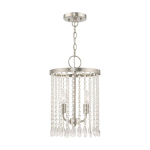 Elizabeth - 2 Light Mini Pendant in Glam Style - 11 Inches wide by 17 Inches high - 735833