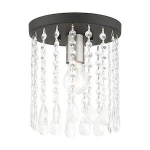 Elizabeth - 1 Light Petite Flush Mount in Glam Style - 8 Inches wide by 9.25 Inches high - 1012052