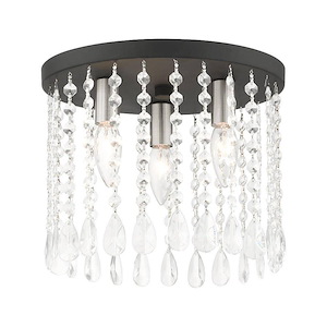 Elizabeth - 3 Light Flush Mount in Glam Style - 11 Inches wide by 9.25 Inches high - 1012053