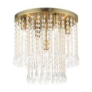 Elizabeth - 5 Light Flush Mount in Glam Style - 13.75 Inches wide by 13.75 Inches high