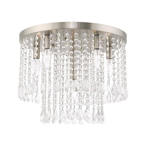 Elizabeth - 6 Light Flush Mount in Glam Style - 17.75 Inches wide by 13.75 Inches high