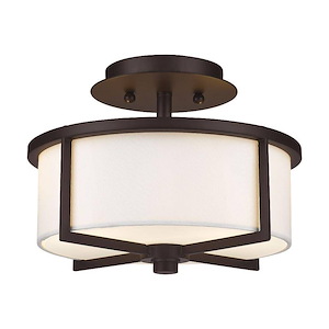 Wesley - 2 Light Semi-Flush Mount in Modern Style - 11 Inches wide by 8 Inches high - 476990