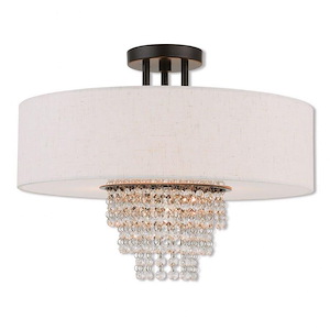 Carlisle - 2 Light Semi-Flush Mount in Contemporary Style - 11 Inches wide by 10.7 Inches high