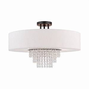 Carlisle - 5 Light Semi-Flush Mount in Contemporary Style - 22 Inches wide by 14.4 Inches high