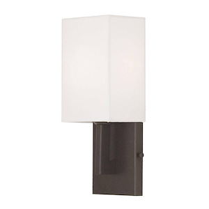 Hollborn - 1 Light ADA Wall Sconce in Contemporary Style - 5 Inches wide by 13 Inches high