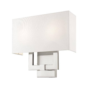 Hollborn - 2 Light ADA Wall Sconce in Contemporary Style - 13 Inches wide by 12.63 Inches high