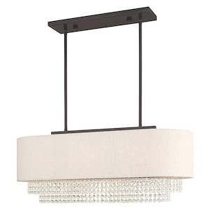 Carlisle - 3 Light Linear Chandelier in Contemporary Style - 12.25 Inches wide by 20.5 Inches high