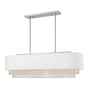 Carlisle - 5 Light Linear Chandelier in Contemporary Style - 12.25 Inches wide by 20.5 Inches high