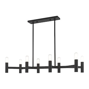 Copenhagen - 8 Light Linear Chandelier in Mid Century Modern Style - 15 Inches wide by 17.75 Inches high - 831756