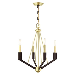 Beckett - 4 Light Mini Chandelier in Industrial Style - 18 Inches wide by 22.5 Inches high