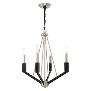 Beckett - 4 Light Mini Chandelier in Industrial Style - 18 Inches wide by 22.5 Inches high - 735815