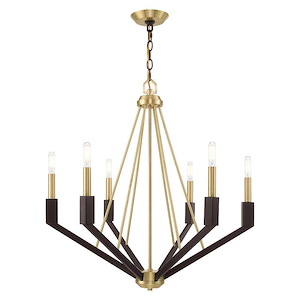 Beckett - 6 Light Chandelier in Industrial Style - 26 Inches wide by 27 Inches high
