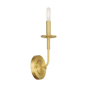 Lisbon - 1 Light ADA Wall Sconce in Farmhouse Style - 5.13 Inches wide by 15 Inches high