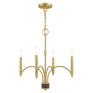 Wisteria - 4 Light Mini Chandelier in Mid Century Modern Style - 19.75 Inches wide by 21.75 Inches high