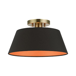 Palma - 1 Light Semi-Flush Mount In Transitional Style-7.5 Inches Tall and 13 Inches Wide - 1094680