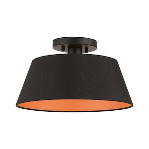 Palma - 1 Light Semi-Flush Mount In Transitional Style-7.5 Inches Tall and 13 Inches Wide - 1094680