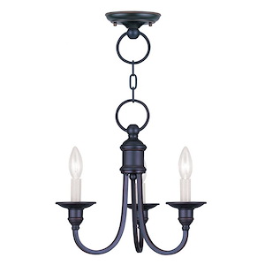 Cranford - 3 Light Convertible Mini Chandelier in Farmhouse Style - 14 Inches wide by 14 Inches high - 1029772