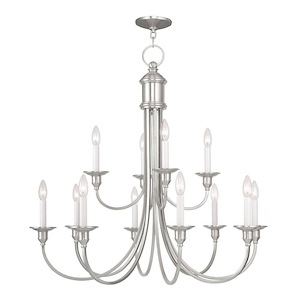 Cranford - 12 Light Chandelier in Farmhouse Style - 34 Inches wide by 32 Inches high