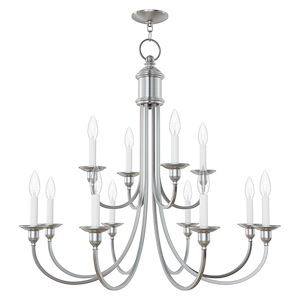Cranford - 12 Light Chandelier in Farmhouse Style - 34 Inches wide by 32 Inches high