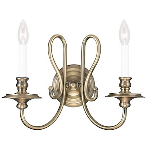Caldwell - 2 Light Wall Sconce in Traditional Style - 16 Inches wide by 13.25 Inches high