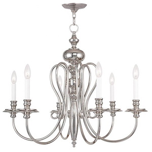 Caldwell - 6 Light Chandelier in Traditional Style - 30 Inches wide by 24 Inches high - 1029780