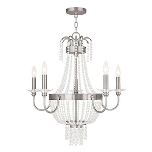 Valentina - 5 Light Chandelier in French Country Style - 26 Inches wide by 26.5 Inches high - 476980