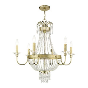Valentina - 6 Light Chandelier in French Country Style - 28 Inches wide by 28.25 Inches high