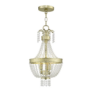 Valentina - 3 Light Pendant in French Country Style - 10 Inches wide by 18.5 Inches high