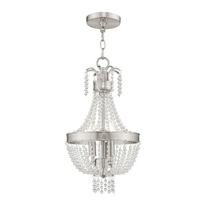 Valentina - 3 Light Pendant in French Country Style - 10 Inches wide by 18.5 Inches high - 476977