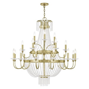 Valentina - 21 Light Foyer Chandelier in French Country Style - 42 Inches wide by 42.75 Inches high