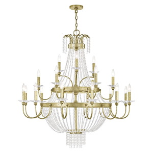 Valentina - 21 Light Foyer Chandelier in French Country Style - 42 Inches wide by 42.75 Inches high