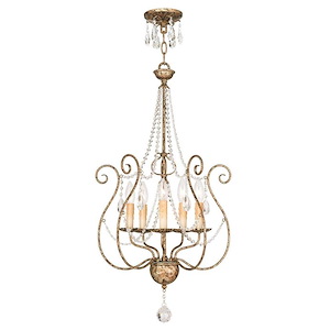 Isabella - 5 Light Foyer Chandelier in French Country Style - 18 Inches wide by 32.75 Inches high