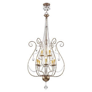 Isabella - 9 Light Foyer Chandelier in French Country Style - 24 Inches wide by 51.75 Inches high