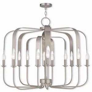 Addison - 12 Light Chandelier in Contemporary Style - 36 Inches wide by 27.5 Inches high