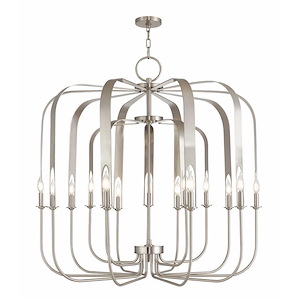 Addison - 15 Light Foyer Chandelier in Contemporary Style - 42 Inches wide by 41.5 Inches high