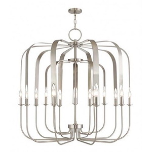 Addison - 13 Light Linear Chandelier in Contemporary Style - 16 Inches wide by 23 Inches high