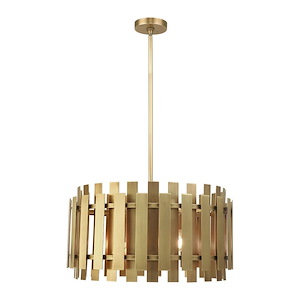 Greenwich - 6 Light Pendant in Mid Century Modern Style - 24 Inches wide by 20 Inches high - 735869